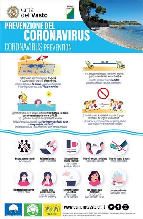 Installati sulle spiagge libere i cartelli con le regole anti-Covid