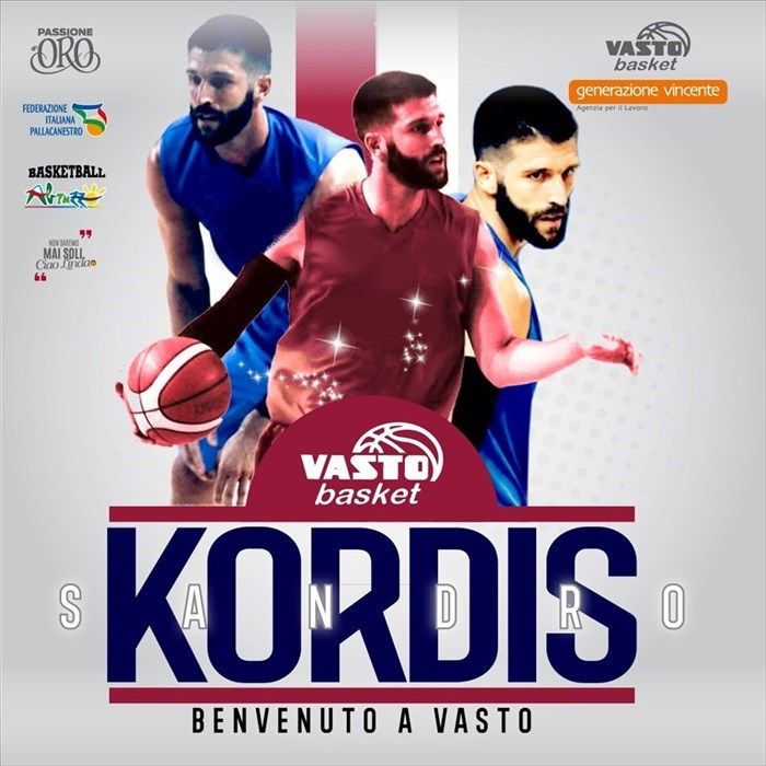 Sandro Kordis è il primo volto nuovo della Vasto Basket