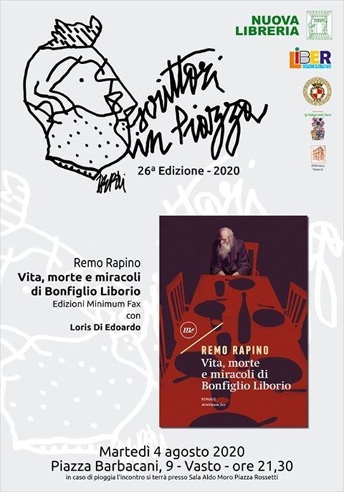 Il 4 agosto Remo Rapino presenta il suo romanzo
