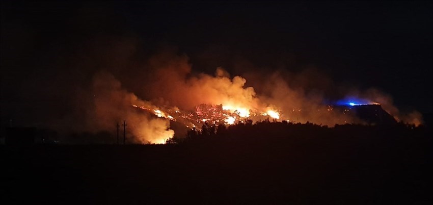 L'incendio a Casalbordino