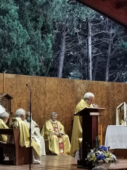 La messa per i 50 anni di sacerdozio di don Elio Benedetto a Canneto