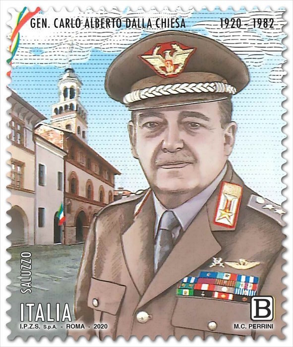 Serie “Il senso civico”: Poste omaggia il Generale Dalla Chiesa con un francobollo