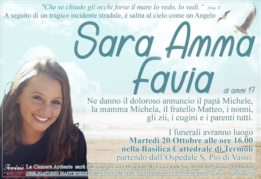 In cattedrale i funerali di Sara Favia