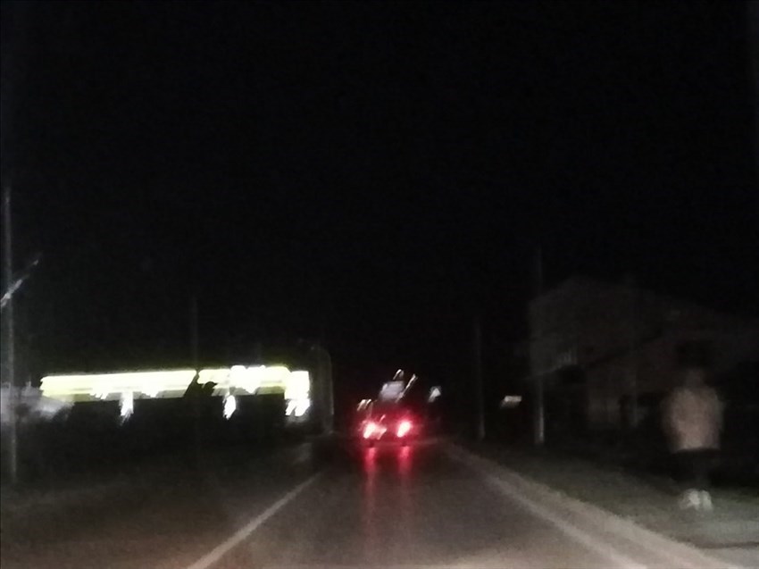 Viale San Francesco al buio