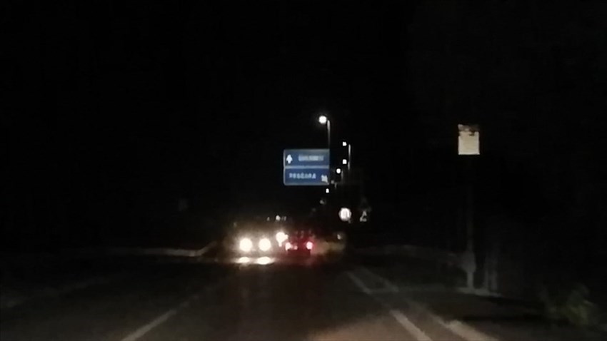 Viale San Francesco al buio