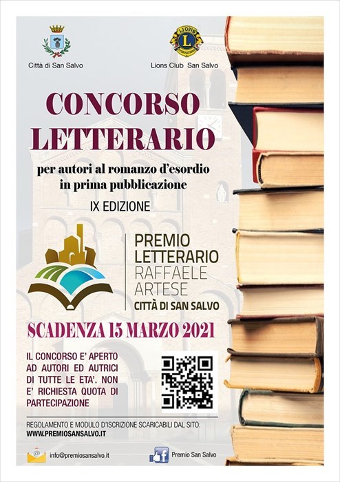 Al via la IX edizione 2021 del “Premio letterario Raffaele Artese - Città di San Salvo”