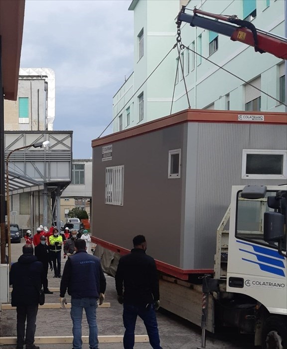 A Lanciano arriva un container al Pronto soccorso per il pre triage