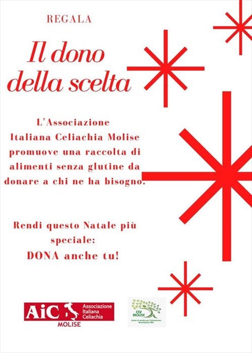 Il Natale è solidarietà: l’AIC Molise dona e raccoglie alimenti per celiaci