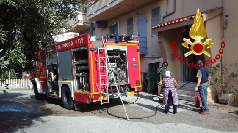 Incendio in via Turati a Montenero di Bisaccia